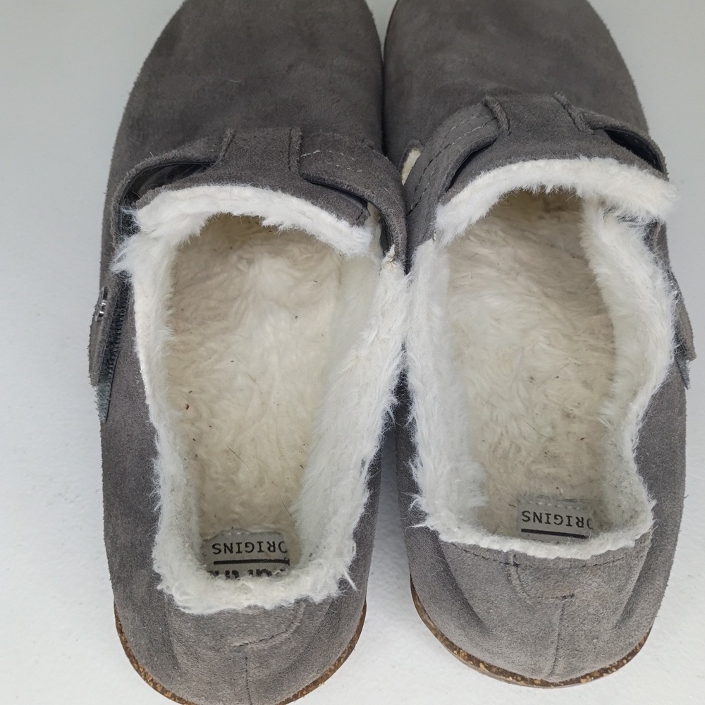 Earth Origins Aurora Jade insulated grey suede slip-on shoes women's 10 - Picture 4 of 6